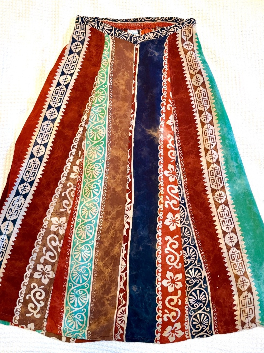 Bali Handmade Rayon Maxi Skirt L | BohoVacation Resort